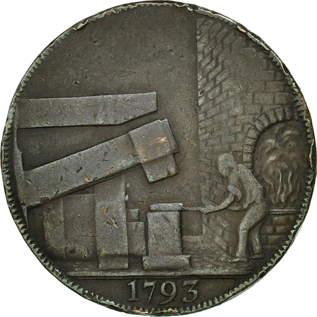 Coin, Great Britain, Warwickshire, John Wilkinson, Halfpenny Token, 1793