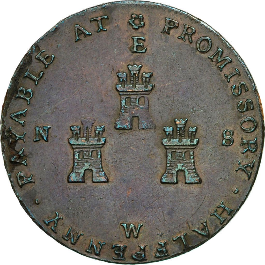 Coin, Great Britain, Cheshire, Halfpenny Token, Macclesfield, AU(50-53), Copper