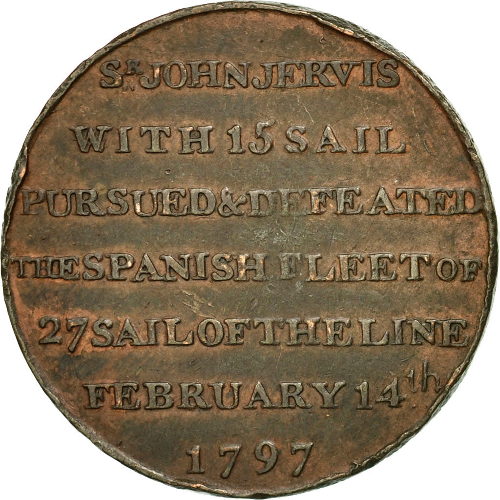 Coin, Great Britain, Hampshire, Halfpenny Token, 1797, Portsmouth, EF(40-45)