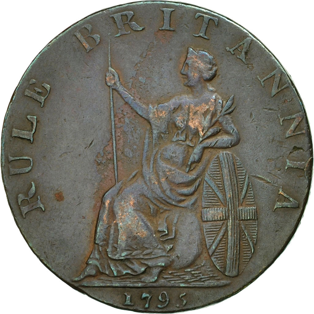 Moneta, Scozia, Halfpenny Token, 1795, Glasgow, BB, Rame, Withers:6