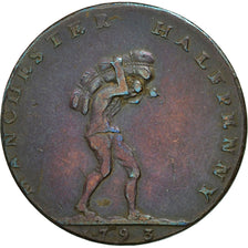 Coin, Great Britain, Lancashire, Halfpenny Token, 1793, Manchester, EF(40-45)