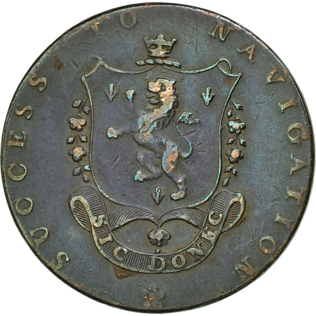 Coin, Great Britain, Lancashire, Halfpenny Token, 1793, Manchester, EF(40-45)