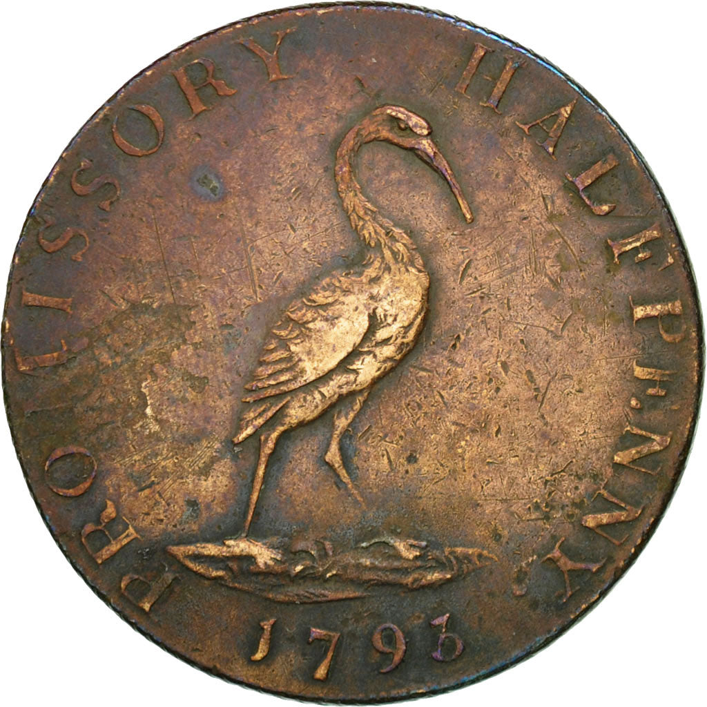 Coin, Great Britain, Cambridgeshire, Halfpenny Token, 1793, EF(40-45), Copper