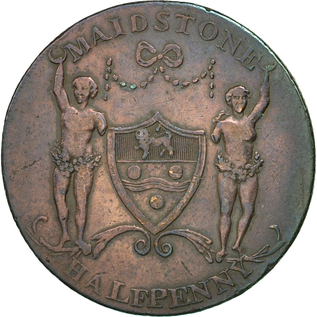 Coin, Great Britain, Kent, Halfpenny Token, 1795, Maidstone, EF(40-45), Copper