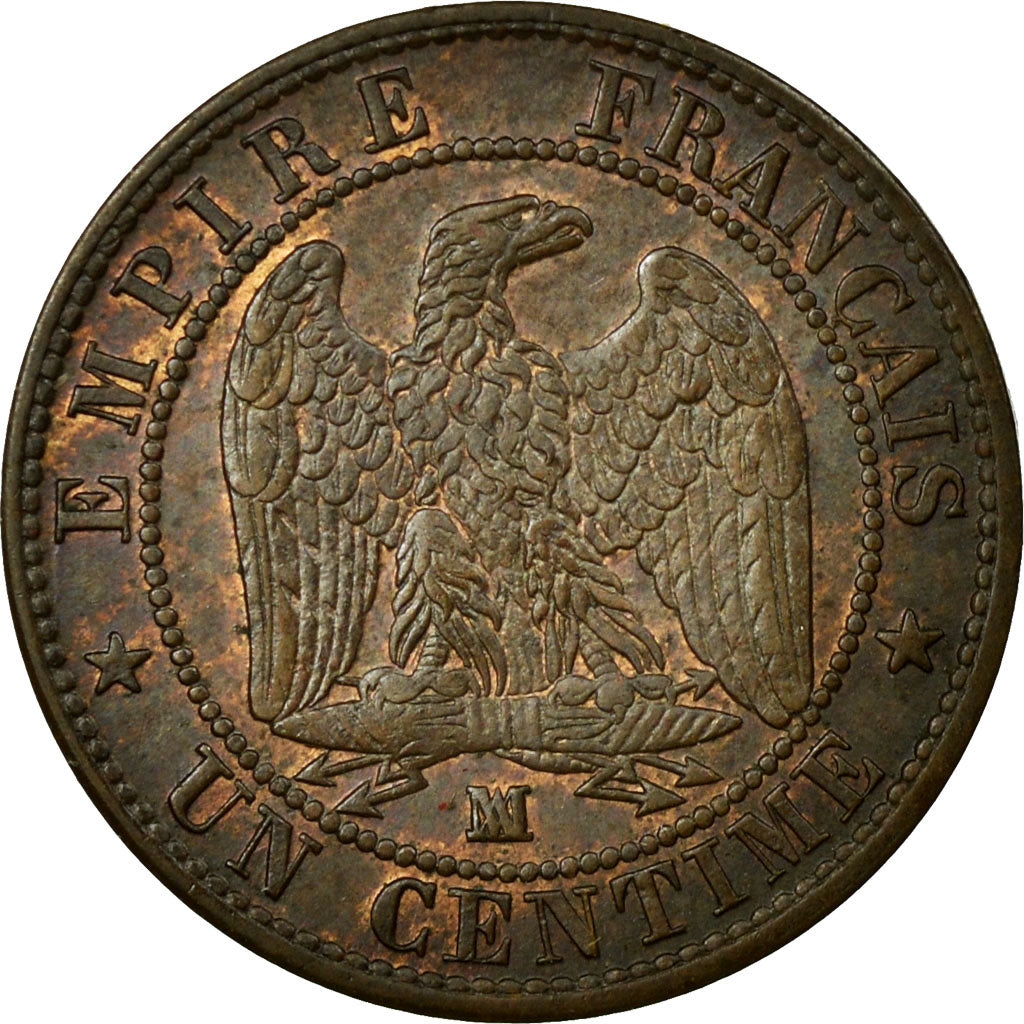 Coin, France, Napoleon III, Napoléon III, Centime, 1854, Marseille, AU(55-58)