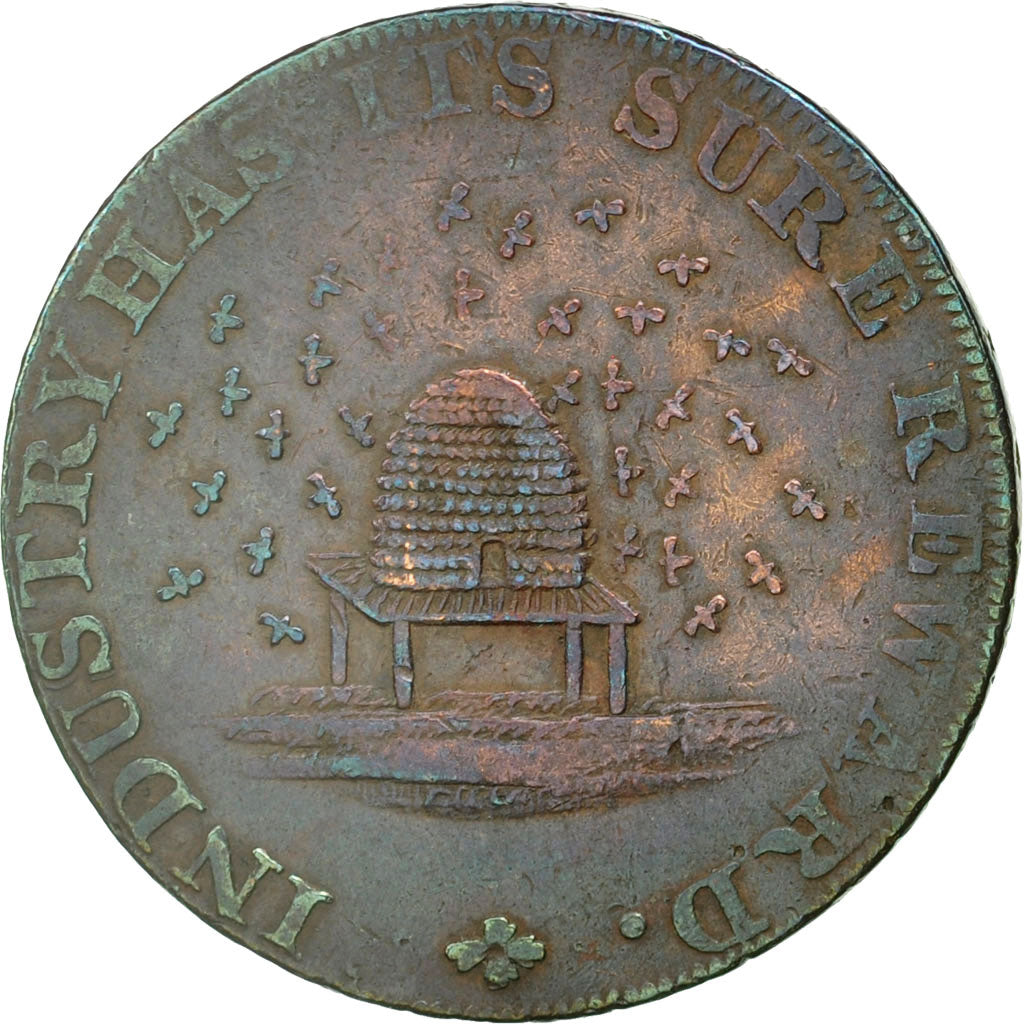 Coin, Great Britain, Cambridgeshire, Halfpenny Token, 1795, VF(30-35), Copper
