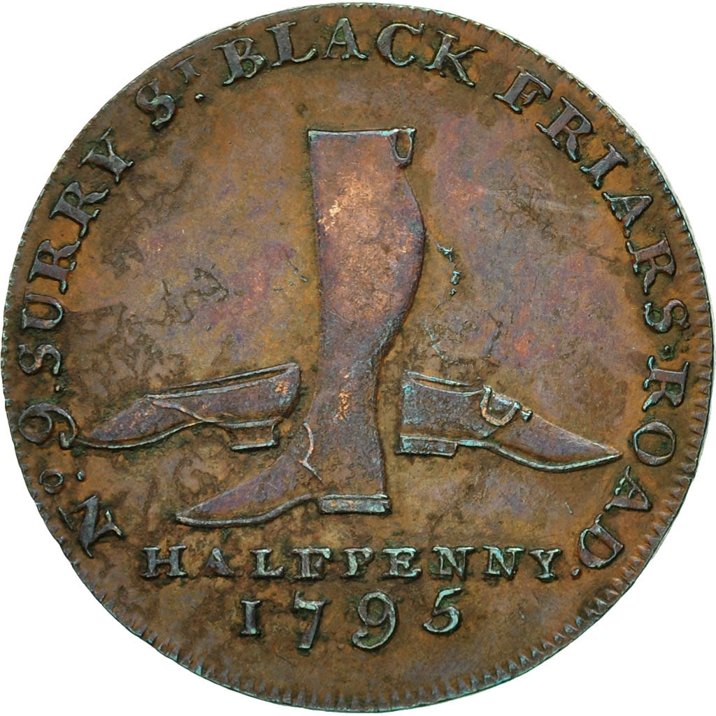 Coin, Great Britain, Guest's, Halfpenny Token, 1795, Middlesex, AU(50-53)