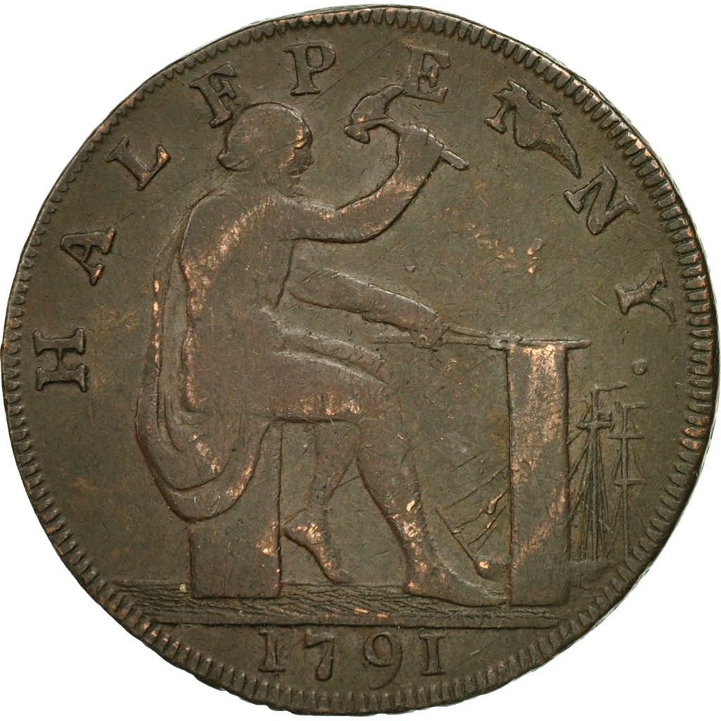 Coin, Great Britain, Warwickshire, John Wilkinson, Halfpenny Token, 1791