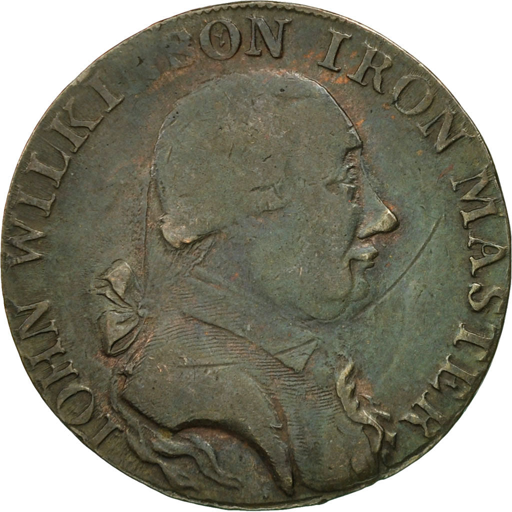 Münze, Großbritannien, Warwickshire, John Wilkinson, Halfpenny Token, Mule