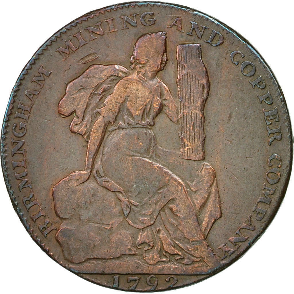Monnaie, Grande-Bretagne, Birmingham Mining & Copper Company, Halfpenny Token