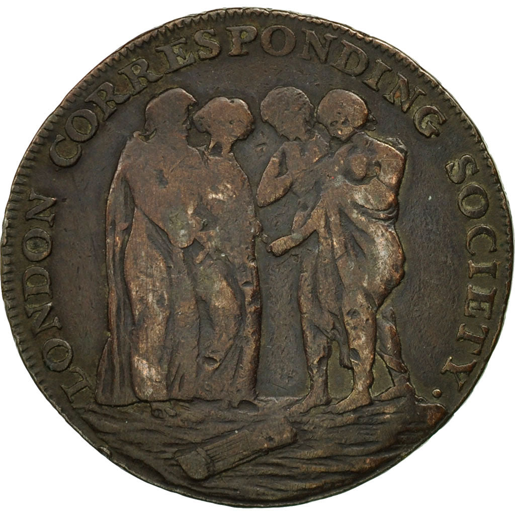 Coin, Great Britain, London Corresponding Society, Halfpenny Token, VF(20-25)