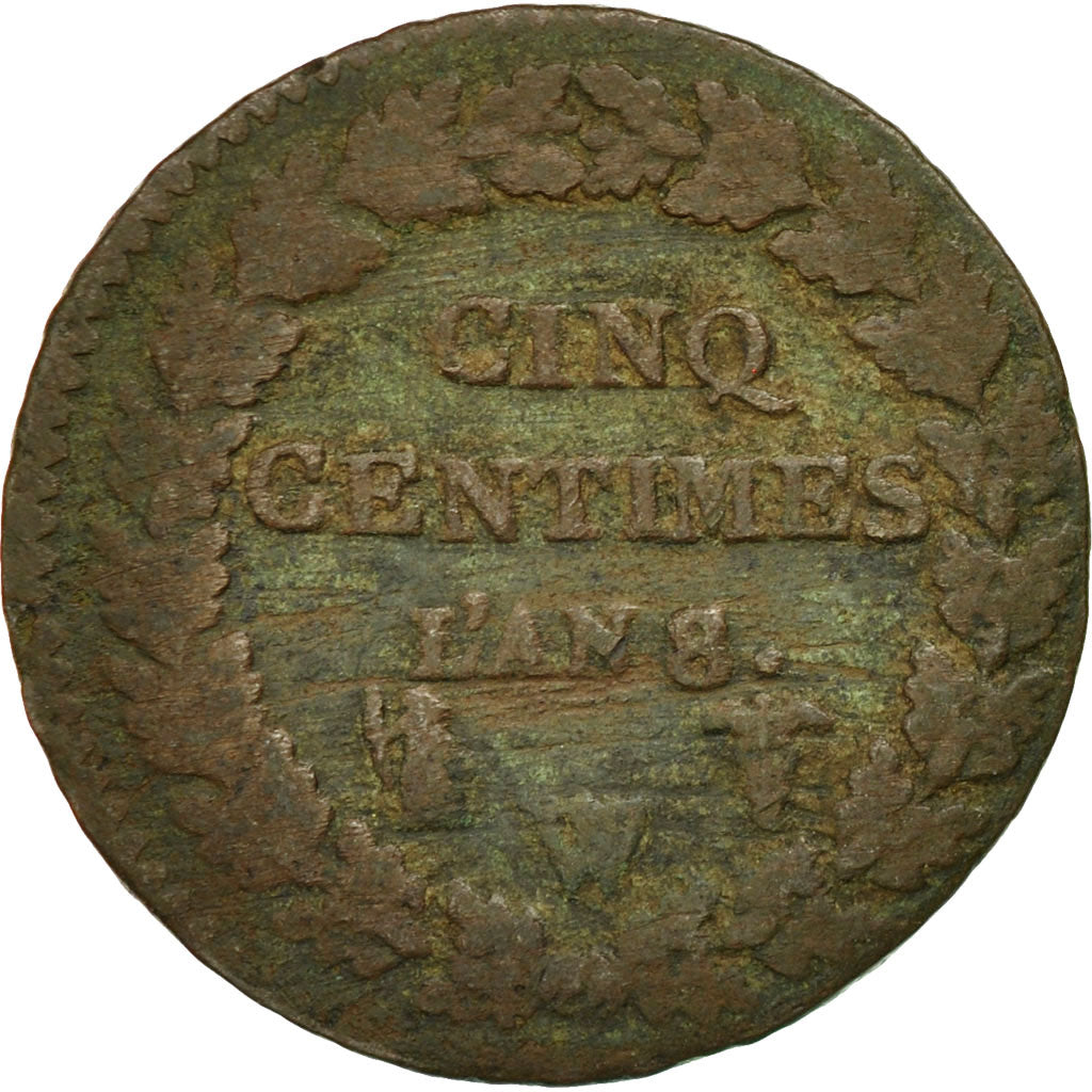 Coin, France, Dupré, 5 Centimes, An 8/5 (1799-1800), Lille, F(12-15), Bronze