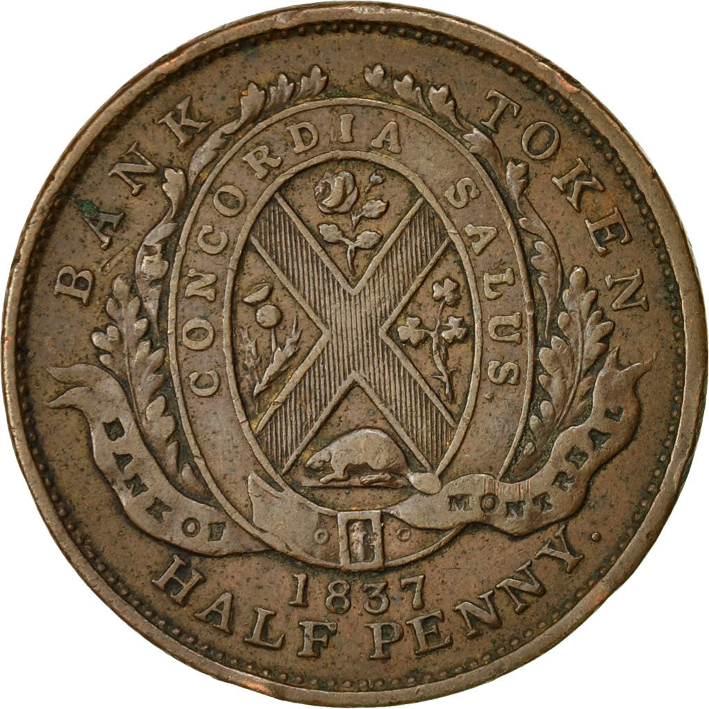 Coin, Canada, LOWER CANADA, Sou, 1/2 PENNY, 1837, Soho Mint, Birmingham