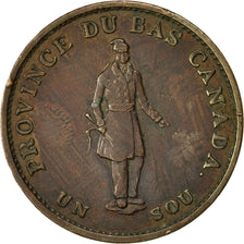 Moneda, Canadá, LOWER CANADA, Sou, 1/2 PENNY, 1837, Soho Mint, Birmingham, MBC