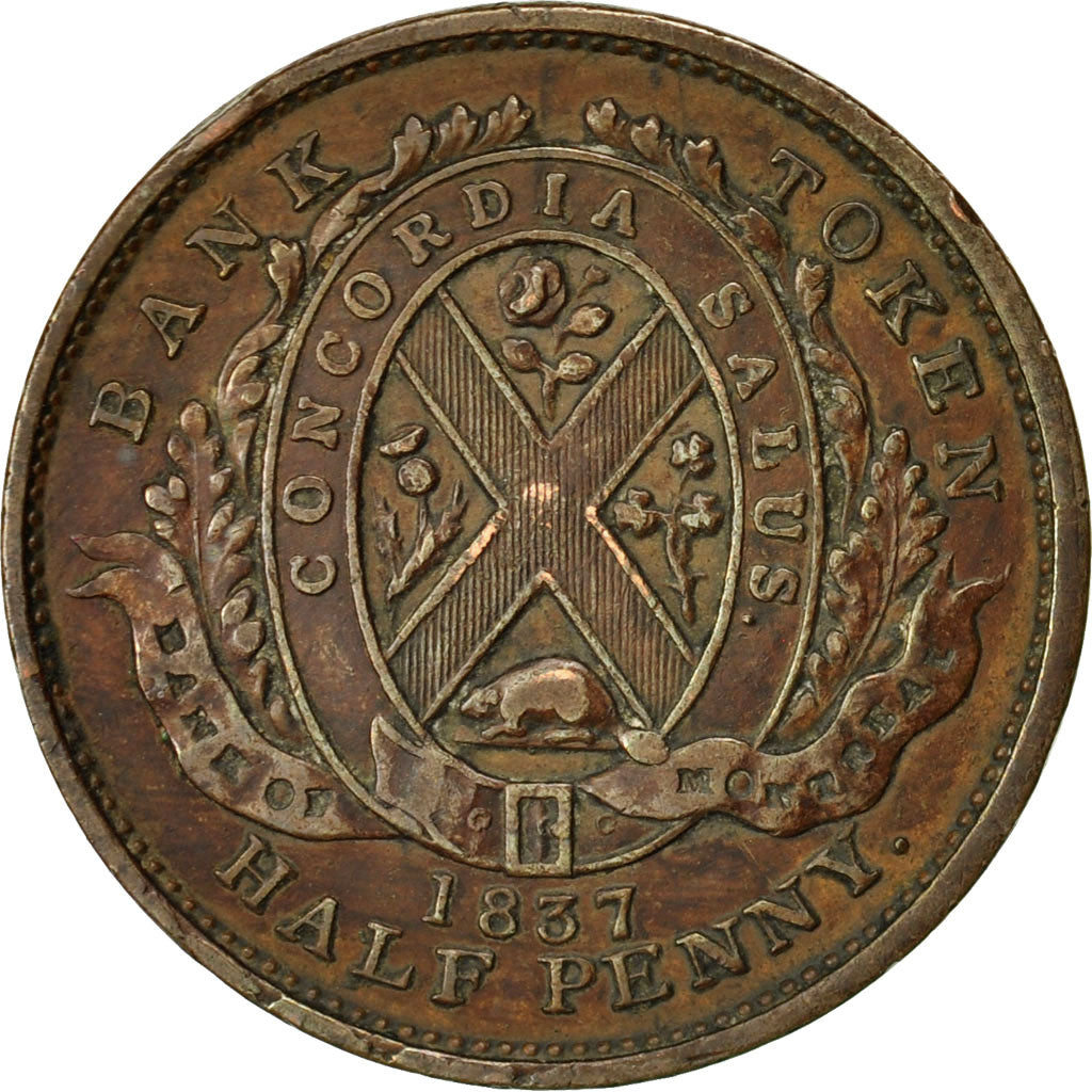 Coin, Canada, LOWER CANADA, Sou, 1/2 PENNY, 1837, Soho Mint, Birmingham