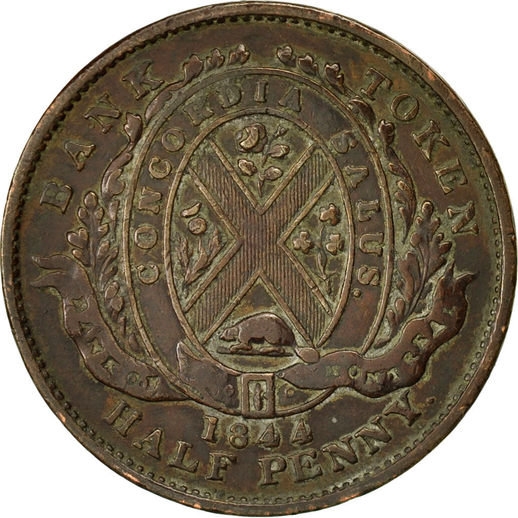 Coin, Canada, LOWER CANADA, Sou, 1/2 PENNY, 1844, Soho Mint, Birmingham
