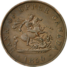 Monnaie, Canada, UPPER CANADA, 1/2 Penny, 1850, TTB+, Cuivre, KM:Tn2