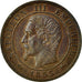 Coin, France, Napoleon III, Napoléon III, Centime, 1855, Lyon, AU(50-53)