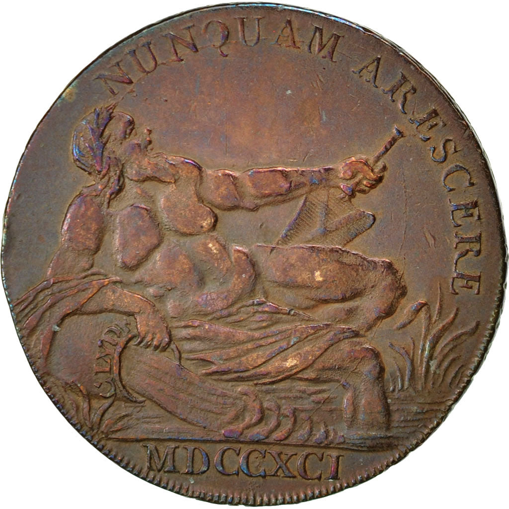Münze, Großbritannien, Lancashire, Halfpenny Token, 1791, Lancaster, Mule