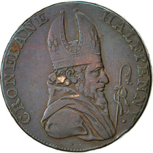 Coin, Ireland, Wicklow, Halfpenny Token, 1789, Cronebane, EF(40-45), Copper