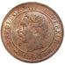 FRANCE, Napoléon III, Centime, 1855, Bordeaux, KM #775.5, AU(55-58), Bronze, G..