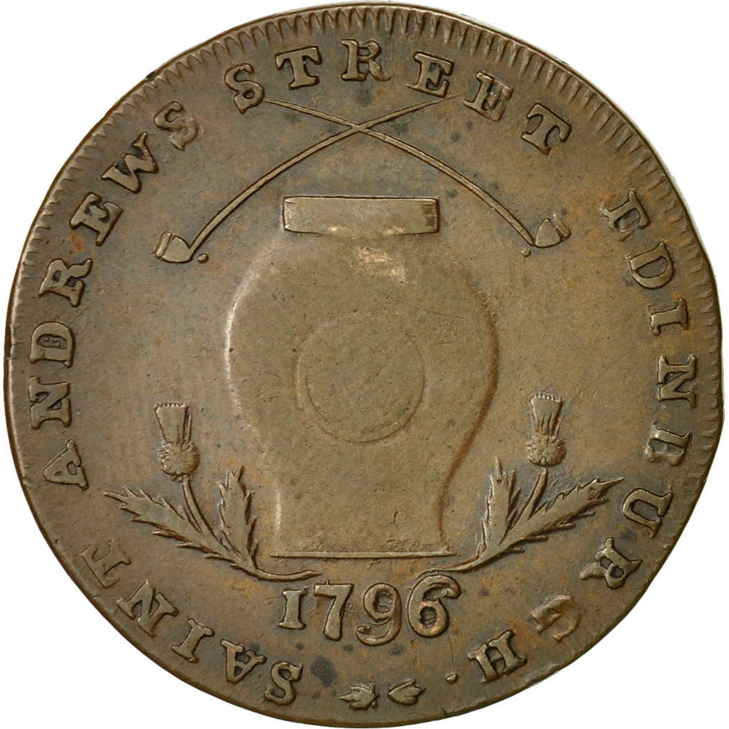 Coin, Scotland, Campbells, Halfpenny Token, 1796, Edinburgh, EF(40-45), Copper