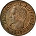 Coin, France, Napoleon III, Napoléon III, Centime, 1855, Bordeaux, AU(55-58)