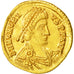 Coin, Honorius, Solidus, Ravenna, MS(60-62), Gold, RIC:1287