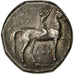 Coin, Calabria, Tarentum, Didrachm, 280 BC, EF(40-45), Silver, HN Italy:957