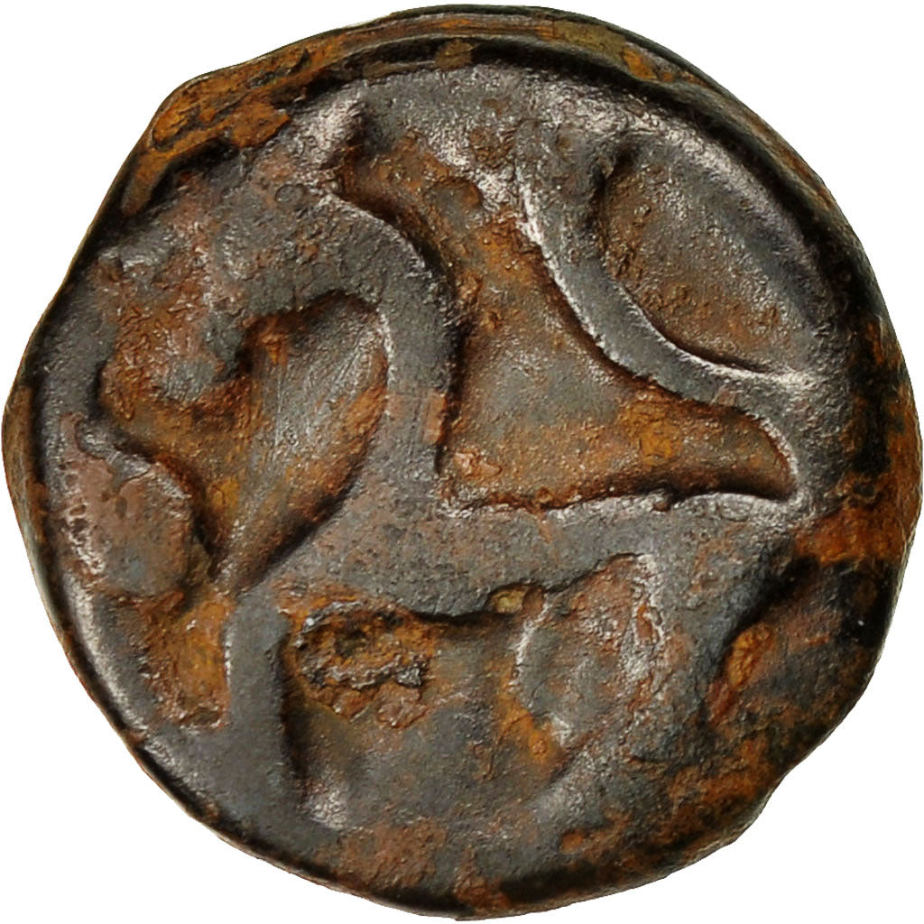 Coin, Senones, Potin à la tête d'indien, VF(20-25), Potin, Delestrée:2640