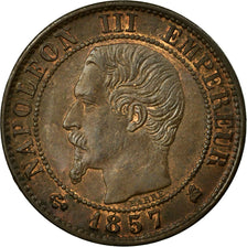 Coin, France, Napoleon III, Napoléon III, Centime, 1857, Bordeaux, AU(50-53)
