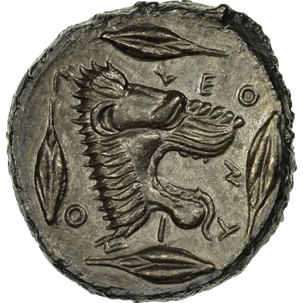Coin, Sicily, Leontini, Tetradrachm, MS(60-62), Silver, SNG ANS:223, HGC:2-667