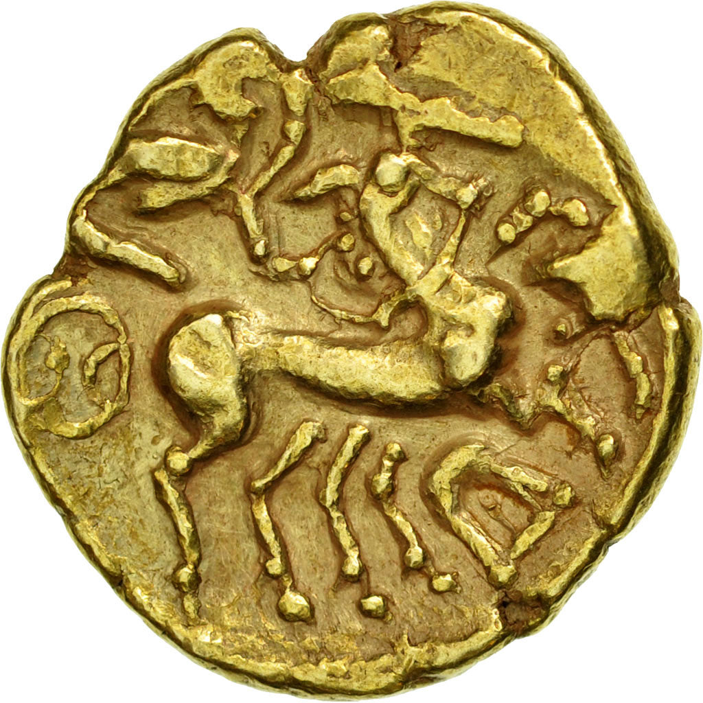 Monnaie, Carnutes, Statère à la lyre, TTB+, Or, Delestrée:2525