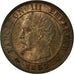 França, Napoleon III, 1 Centime, 1857, Bordeaux, Bronze, AU(55-58), Gadoury:86