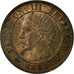 France, Napoleon III, 1 Centime, 1857, Bordeaux, Bronze, AU(55-58), Gadoury:86
