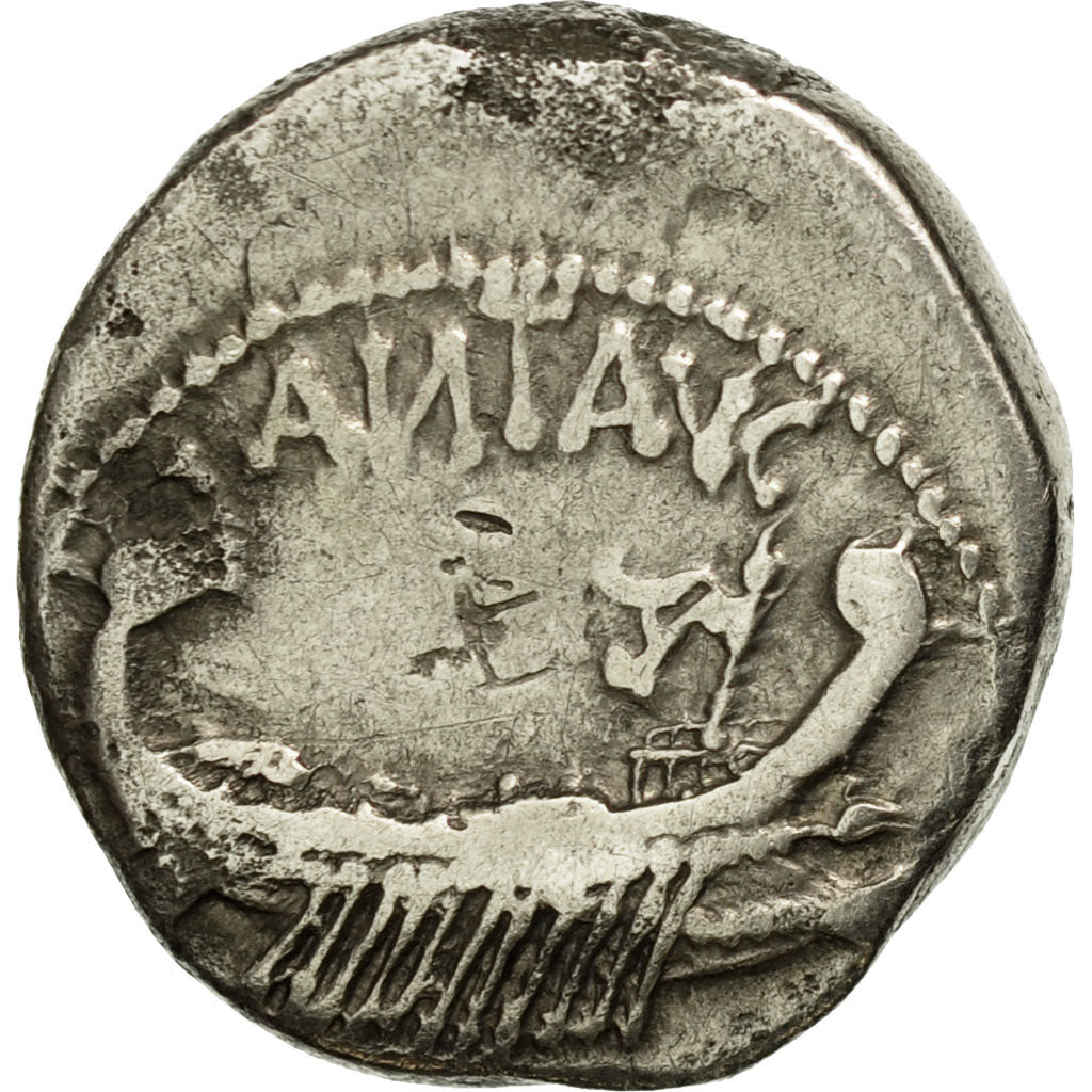 Coin, Marcus Antonius, Denarius, Traveling Mint, Very rare, EF(40-45), Silver