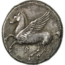 Moneda, Akarnania, Leucas, Stater, MBC, Plata, HGC:4-825