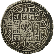 Monnaie, Népal, SHAH DYNASTY, Surendra Vikrama, Mohar, 1859, TTB, Argent