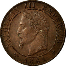 Moneda, Francia, Napoleon III, Napoléon III, Centime, 1861, Strasbourg, MBC+