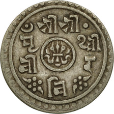 Moneta, Nepal, SHAH DYNASTY, Prithvi Bir Bikram, 1/2 Mohar, 1904, BB+, Argento
