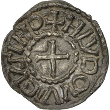 Moneta, Francja, Louis le Pieux, Denarius, Cambrai, AU(50-53), Srebro