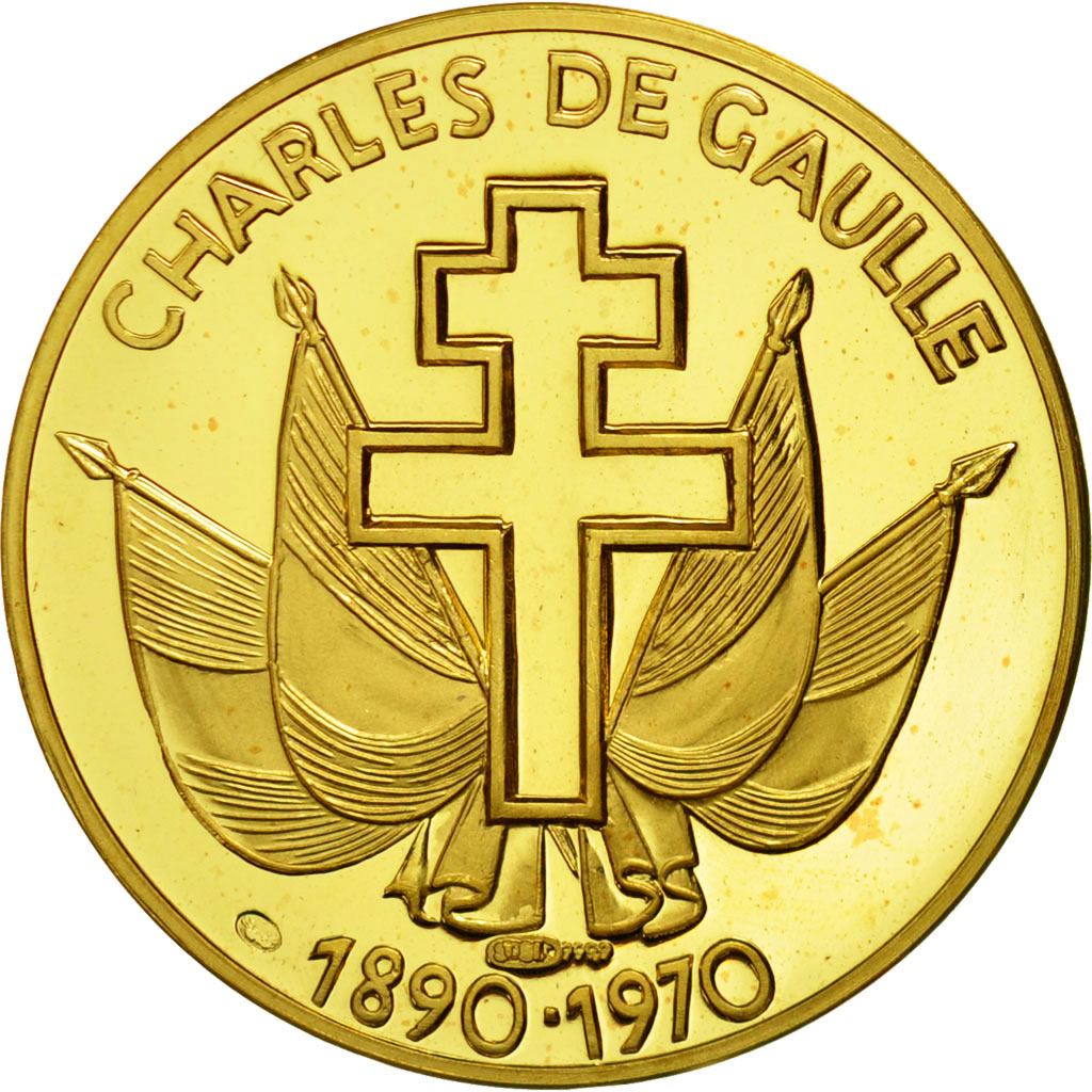 Francia, medalla, Charles De Gaulle, Le Retour au Pouvoir, Mai 1958, 1970, SC+