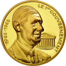 Francia, medalla, Charles De Gaulle, 1944-1946, Le 1er Gouvernement, 1970, SC+