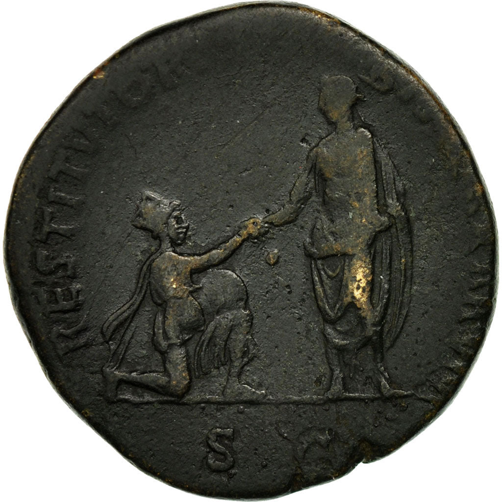 Coin, Hadrian, Sestertius, 119-121, Rome, VF(30-35), Bronze, RIC:594a