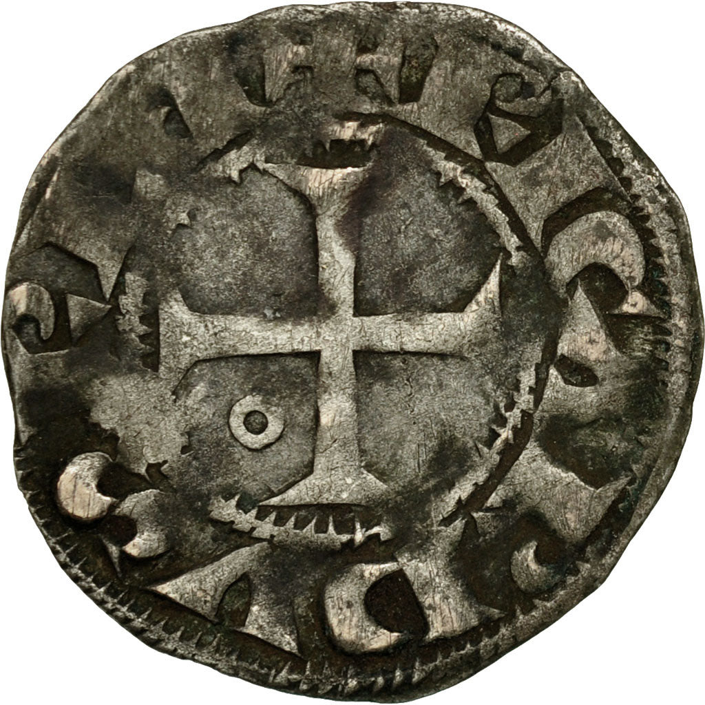 France, Poitou, Richard Cœur de Lion, Denarius, EF(40-45), Silver