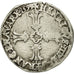 Moneda, Francia, Henri IV, 1/4 Ecu, 1593, Bayonne, MBC, Plata, Sombart:4686