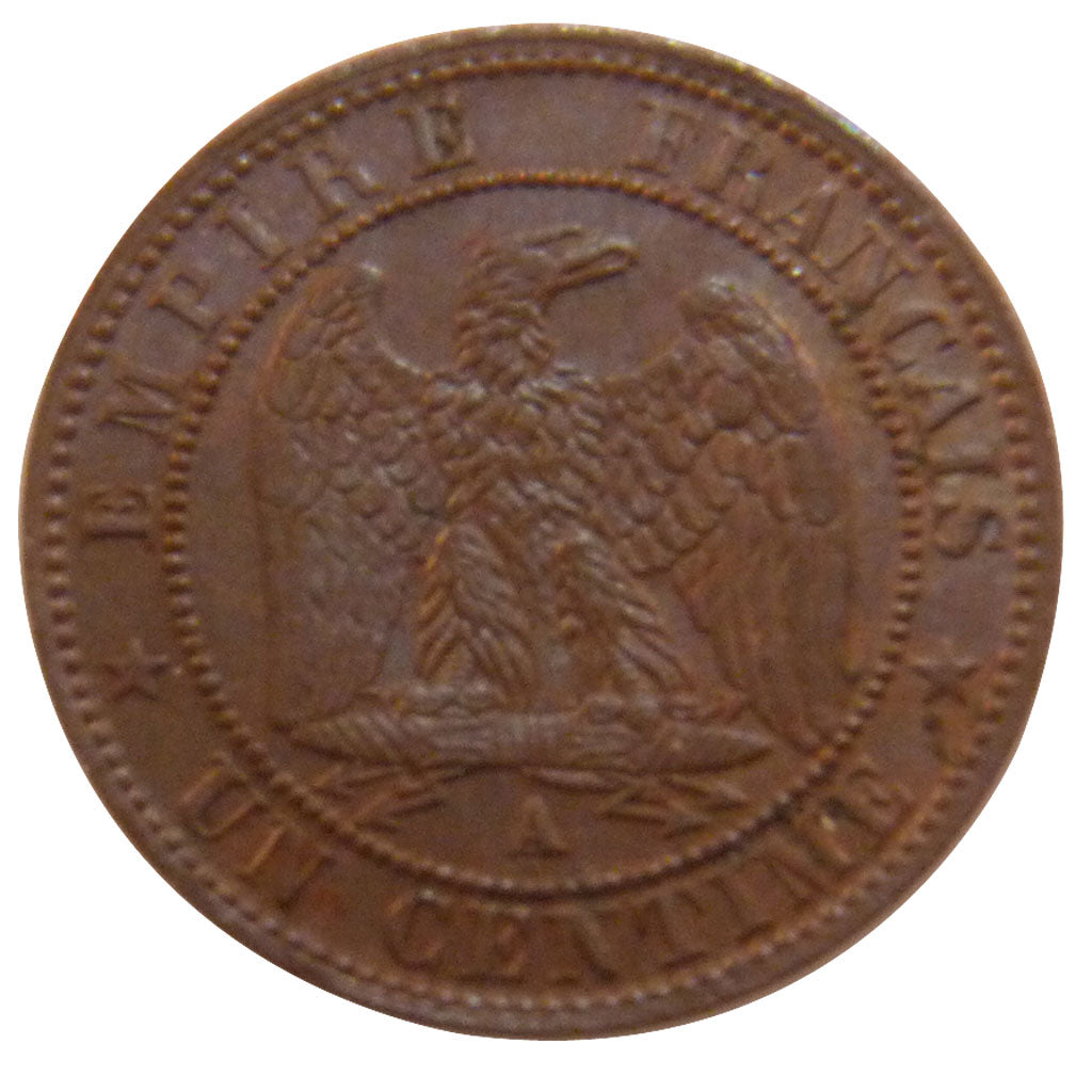 FRANCE, Napoléon III, Centime, 1862, Paris, KM #795.1, AU(50-53), Bronze, Gadour