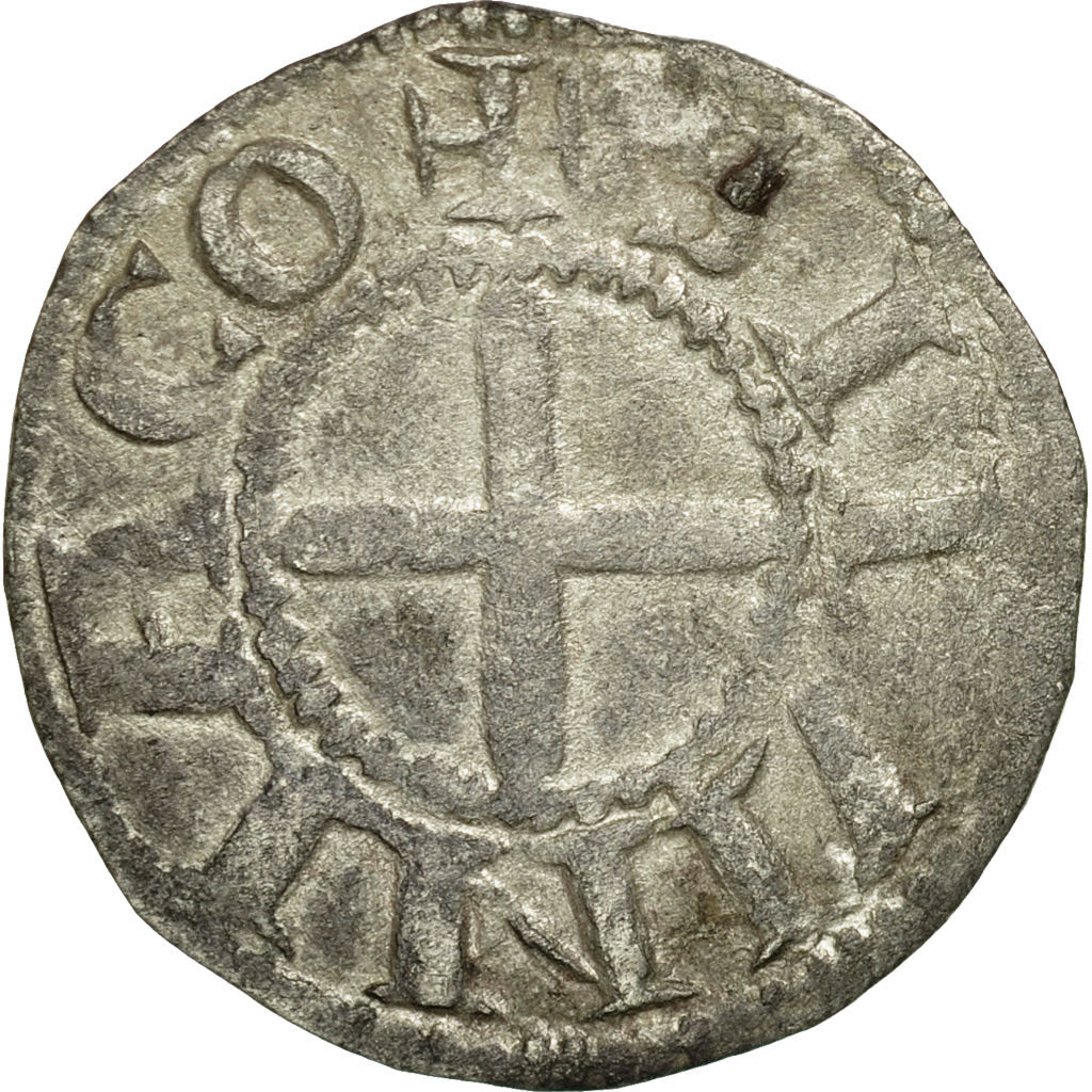 Coin, France, Bourbonnais, Denarius, Souvigny, EF(40-45), Silver, Boudeau:358