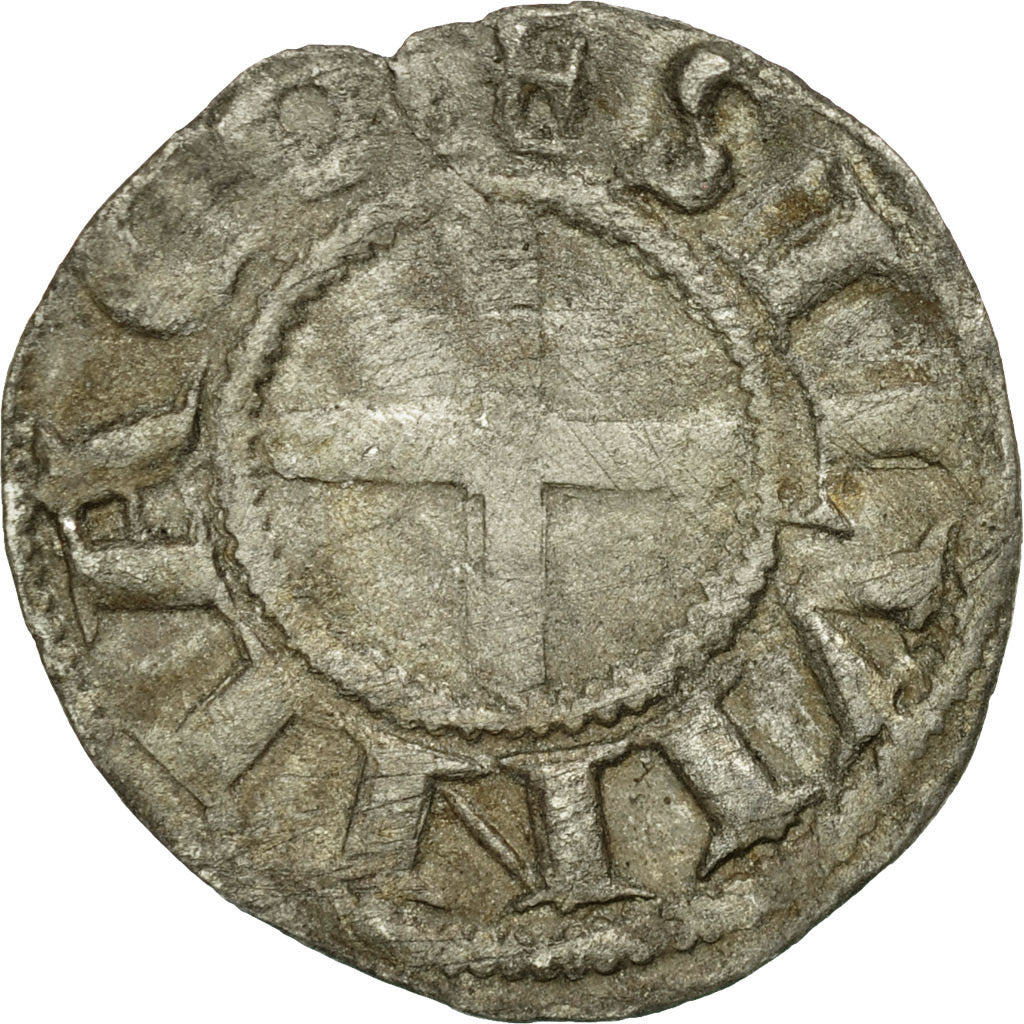 Coin, France, Bourbonnais, Denarius, Souvigny, EF(40-45), Silver, Boudeau:358