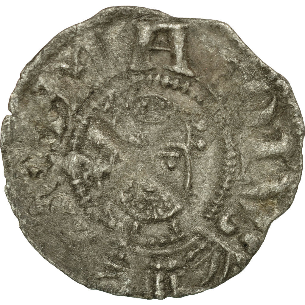 Moneta, Francia, Bourbonnais, Denarius, Souvigny, MB+, Argento, Boudeau:358